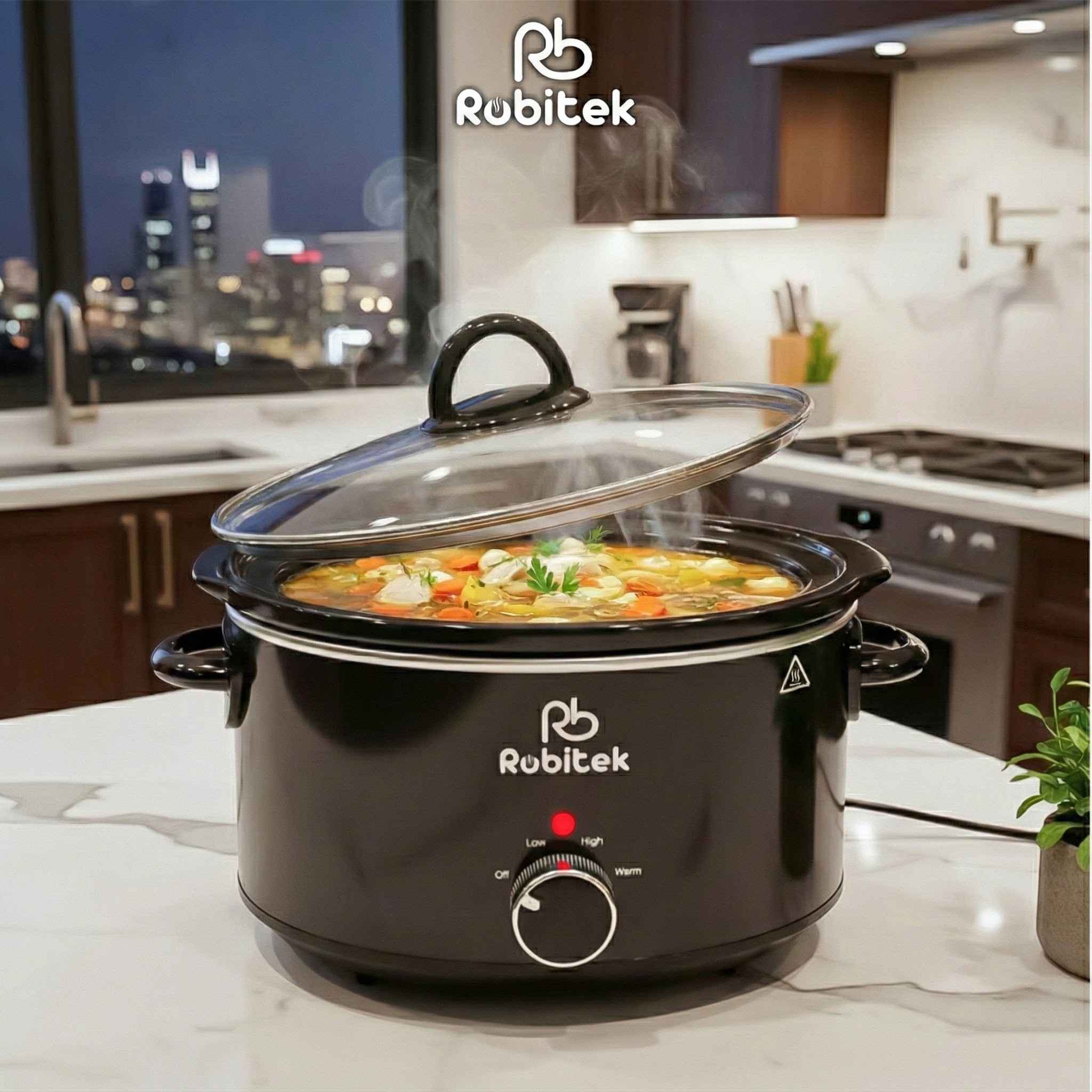 NỒI NẤU CHẬM ROBITEK RB3000 &amp; RB4000 – DUNG TÍCH 3L, 4L – NINH HẦM THỊT TIỆN LỢI, PHÙ HỢP CHO GIA ĐÌNH